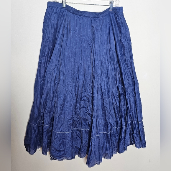 Coldwater Creek cotton-silk blend pull-on skirt - Picture 1 of 5